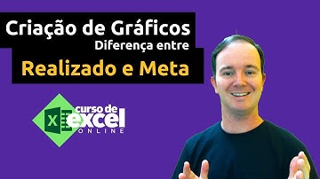 Como Exibir a diferença entre meta e realizado em gráfico no excel