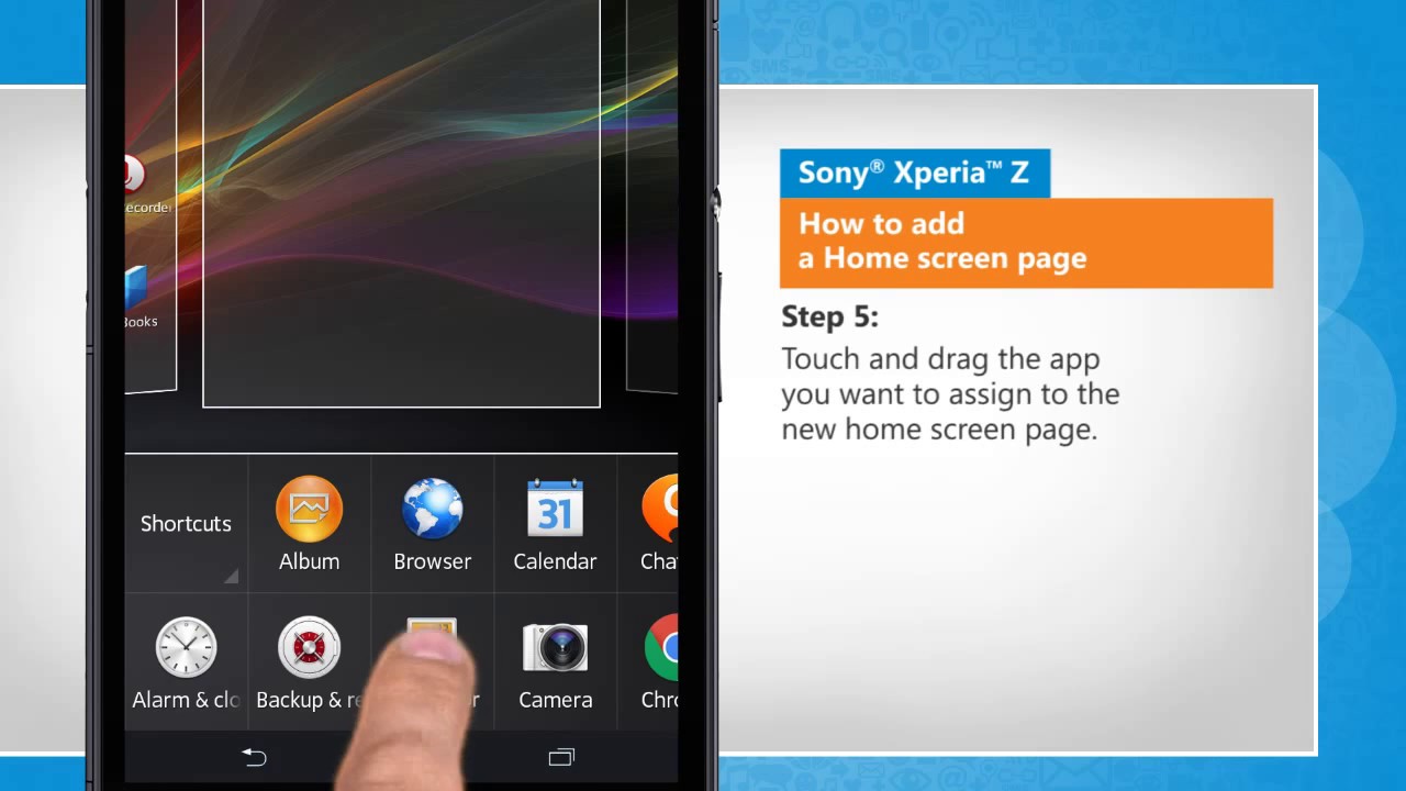 How to add a Home screen page in Sony® Xperia™ Z YouTube