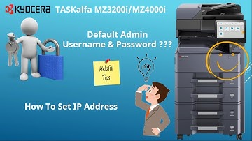 What is the Admin password for Kyocera TASKalfa MZ3200 & IP Settings ! How To set IP Address #best ?