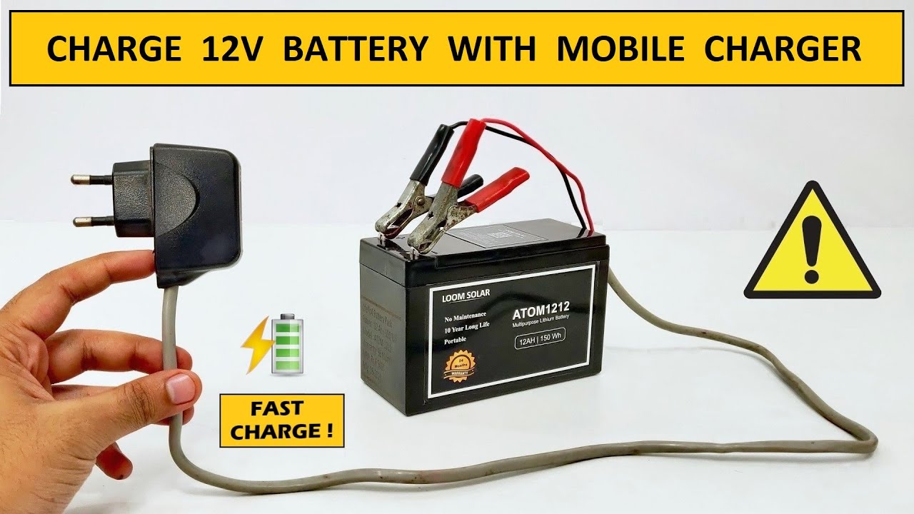 12 Volt Power Supply for 100Ah Battery Charger using Mobile Charger - 220v  AC to 12v DC - YouTube