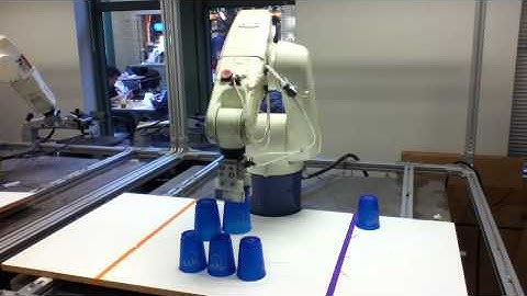 Cup Stacking with a 6-Axis Robot (Fast)