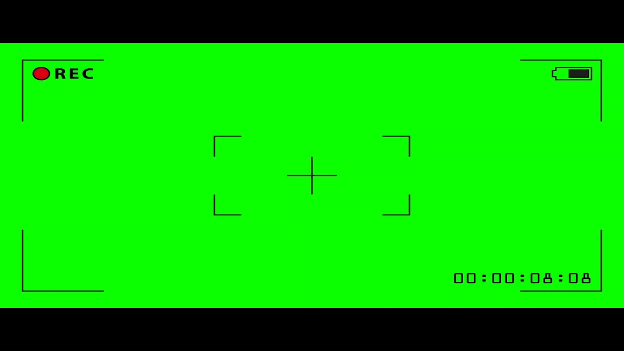 video recording effect on green screen