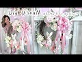 🌸NEW!!! DIY ~Stunning!!~ SPRING/EASTER LARGE WREATH + BOW~Shabby Chic 🌸Olivia's  Romantic Home DIY
