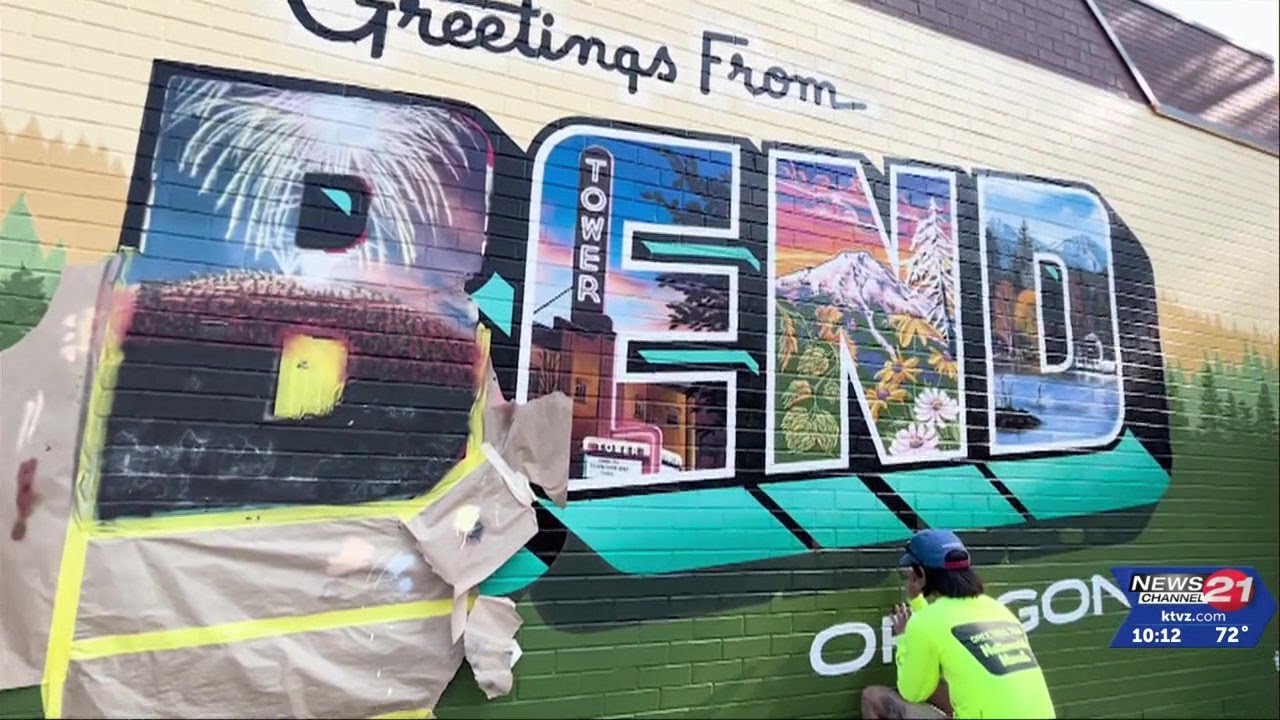 A painted postcard mural attraction is coming to downtown Bend