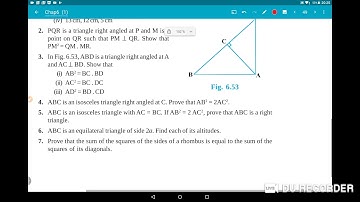 10th traingle Pythagoras theorem exercise 6.6 day 14