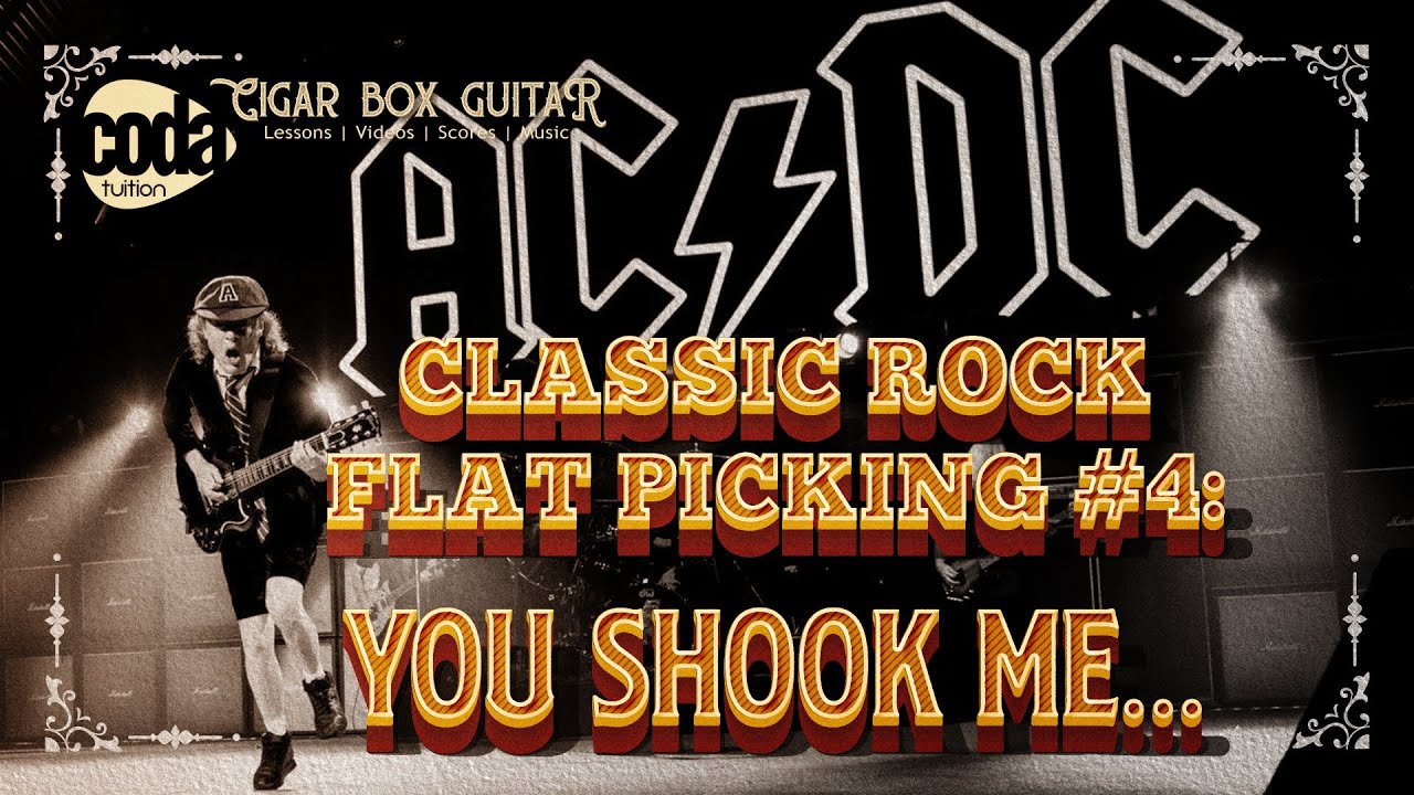 Cigar Box Guitar - Classic Rock Flatpicking - You Shook Me All Night Long