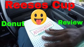 KRISPY KREME NEW REESES CUP DONUT REVIEW