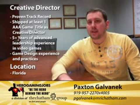 HeroGamingJobs.com- Creative Director (AAA Game Developer)- Florida #108