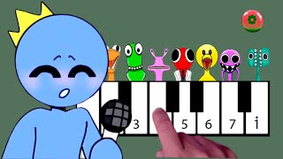 Choose your Rainbow friend! (how to play on a Rainbow Friends piano APP) screenshot 1