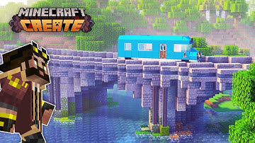 I built SO MANY BRIDGES in Minecraft Create Mod!