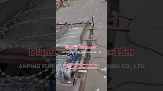 FHZZ® Galvanised Flat Wrap Razor Wire BTO-22 450mm 500mm 600mm ×15m China Razor Barbed Wire Factory