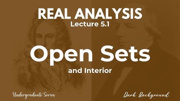 Real Analysis Lecture 5.1 Open Sets and Interior