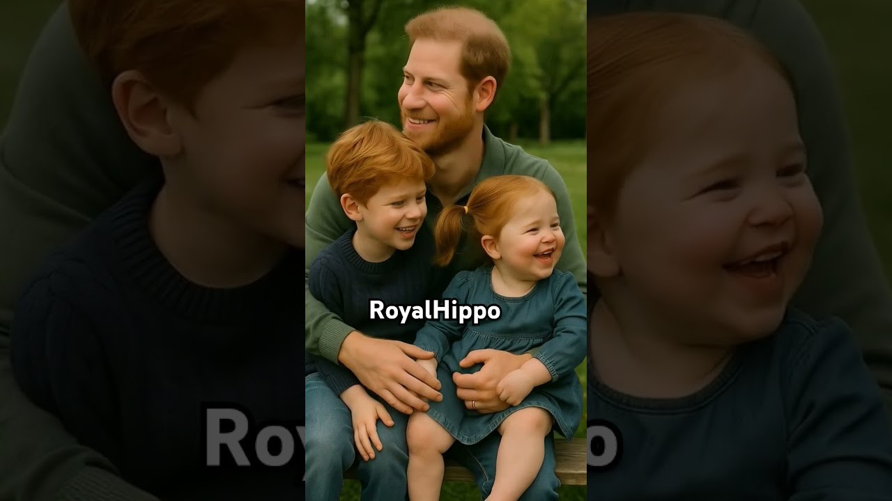 Prince Harry with Archie and Lilibet 