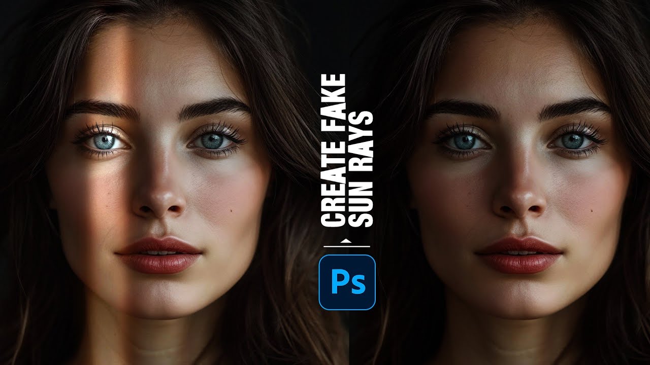 Creat Fake Sun Rays on a Face in Photoshop|Photoshop Tutorial - YouTube