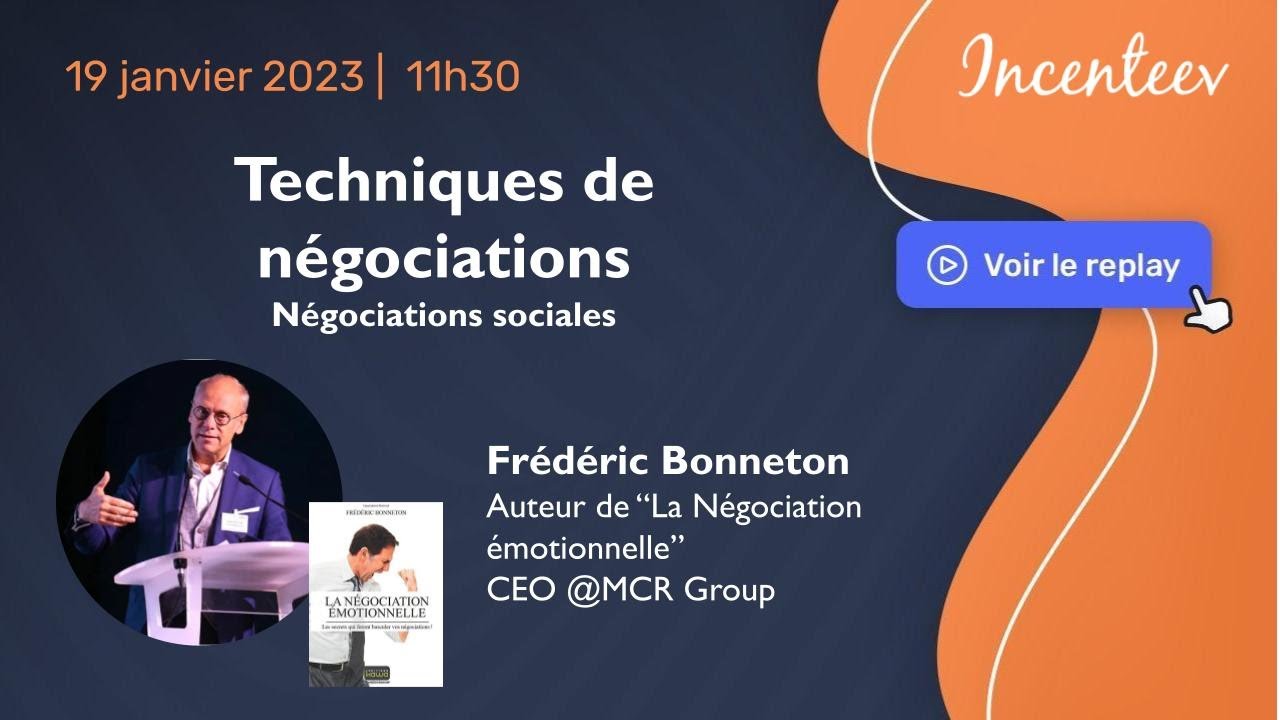 Frédéric Bonneton   Techniques de négociation, négociations sociales