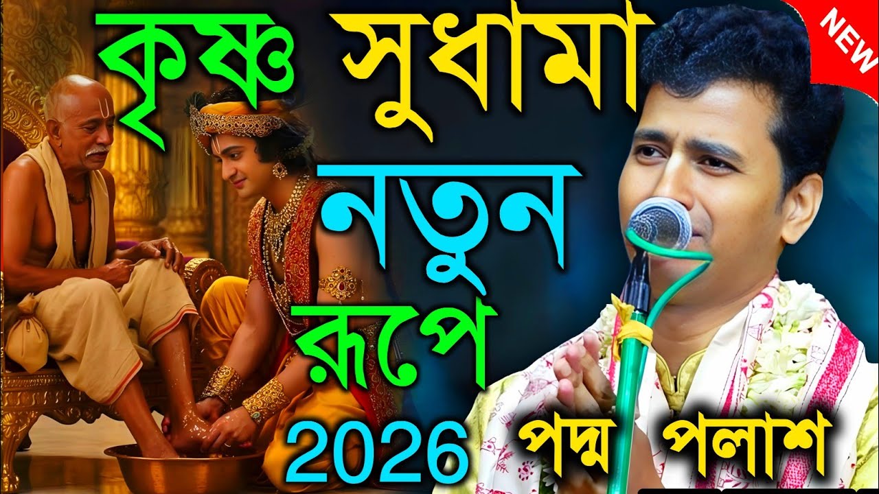 কৃষ্ণ সুদামা নতুন রূপে কথা 2026 || কীর্তনীয়া পদ্ম পলাশ।Padma palash || কীর্তনীয়া পদ্ম পলাশ