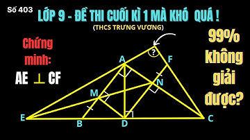 99% Học Sinh Sẽ Gặp Khó Khi Giải ĐỀ Thi Cuối Kì 1 THCS Trưng Vương!