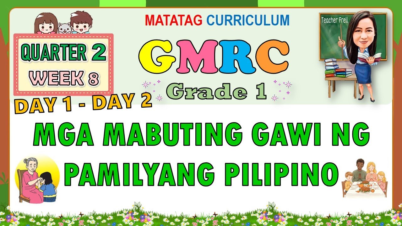 GMRC 1 QUARTER 2 WEEK 8 DAY 1 - 2 | MGA MABUTING GAWI NG PAMILYANG