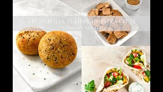 Low-Carb Bread Rolls, Flatbread, Pizza Crust, Crackers | Grain-Free, Egg-Free, Dairy-Free