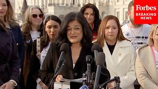 JUST IN: House Dems & Epstein Survivors Hold Press Briefing As Pam Bondi Testifies In The House