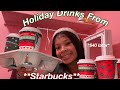 Trying EVERY Drink Off Of The STARBUCKS Holiday Menu! |Vlogmas Day 2!