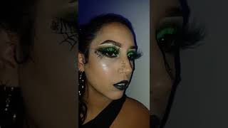 Neon green halloween spider web makes 🕷 🕸