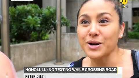 Honolulu: No texting while crossing road
