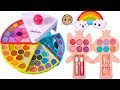 Cutest Beauty Makeup Ever ! Rainbow  Eyeshadow Palette Lipgloss Haul