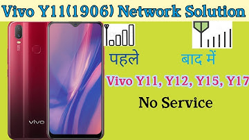 Vivo Y11 Network Problem Solution | Vivo Y11 No Service Problem Solution | Vivo Y11, Y17 No service