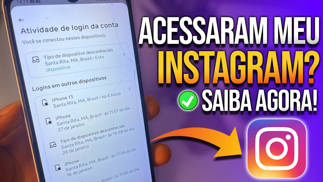 Como saber se meu Instagram está conectado em outro celular - YouTube