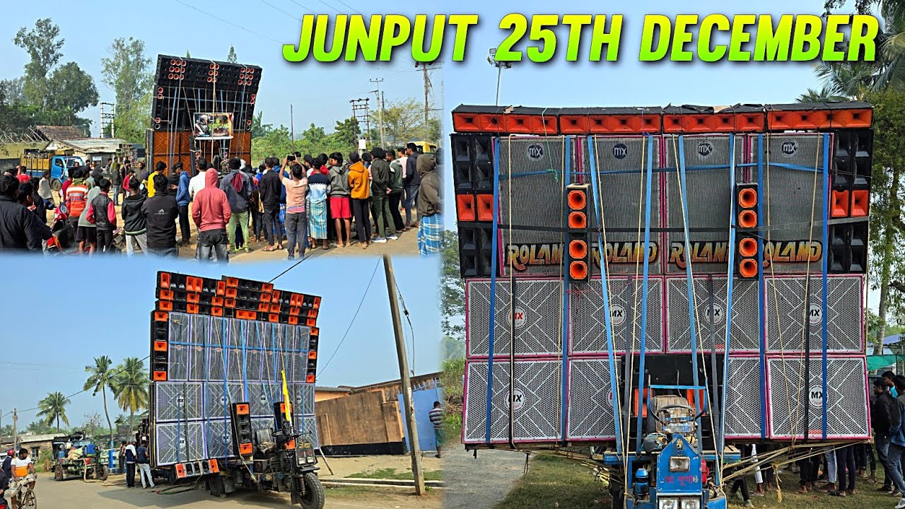 জুনপুটে ২৫ শে ডিসেম্বর স্পেশাল ৩টি সেটাপের কম্পিটিশন || ROLAND v💥s M MUSIC v💥s RAJA SOUND