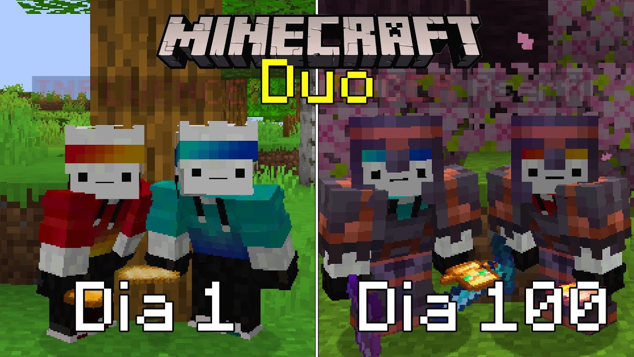 100 DIAS en Minecraft DUOS pero cada 25 días nos Intercambiamos.