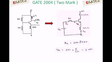 Problem on (BJT) Transistor Biasing - GATE 2004 ECE - (Electronic Devices) - www.egate.ws