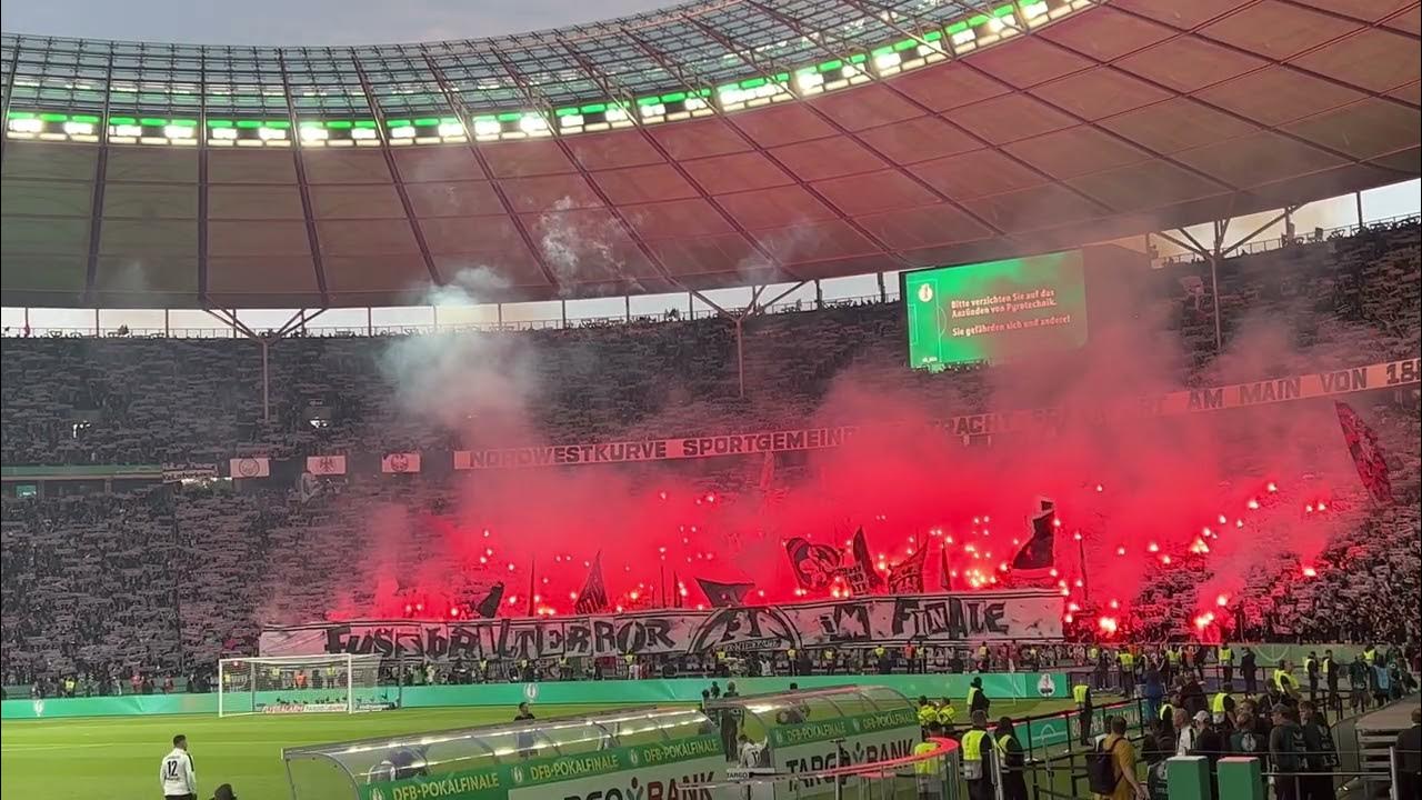 Halbzeit Pyro Show Eintracht Frankfurt RB Leipzig DFB Pokal YouTube
