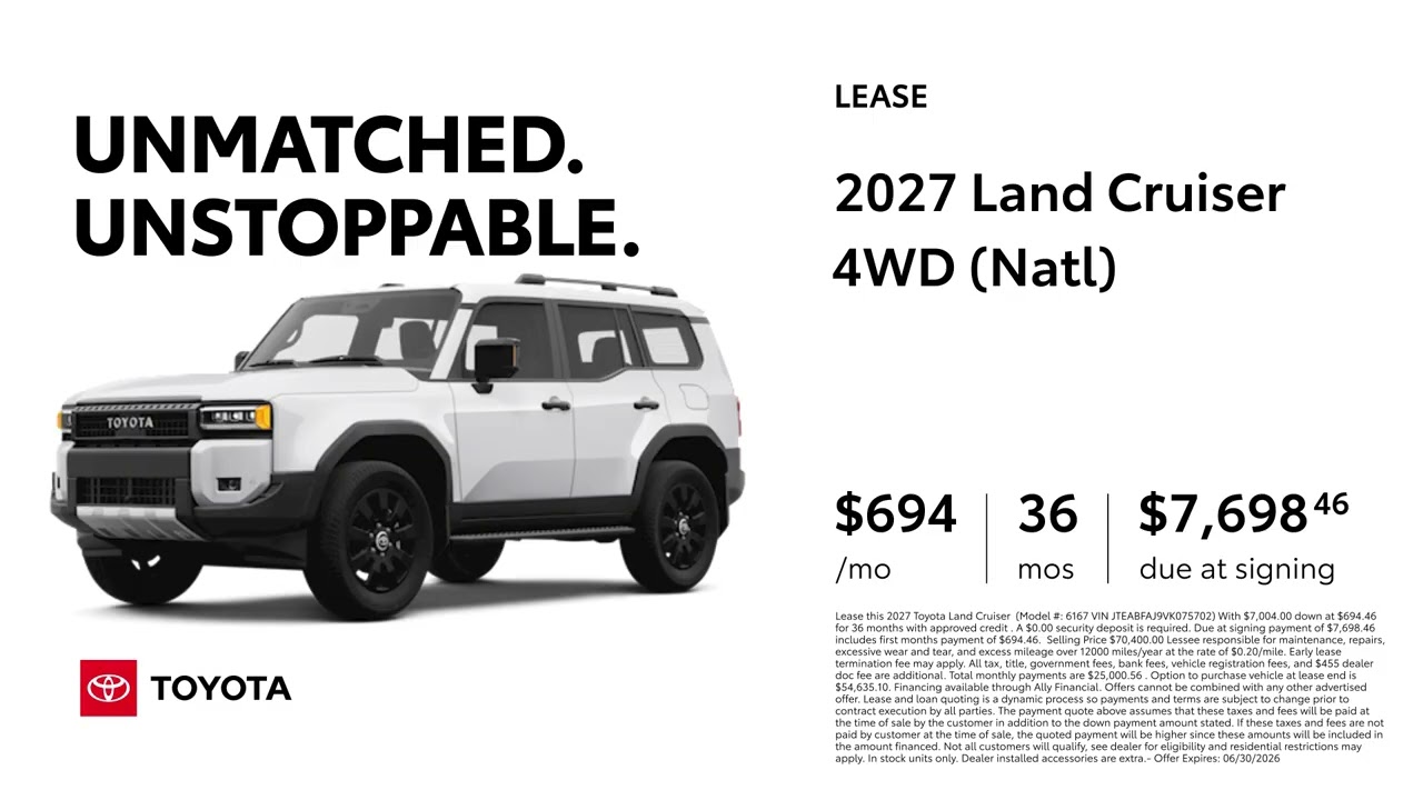 Toyota Land Cruiser 06/26/2026 7585416 - YouTube