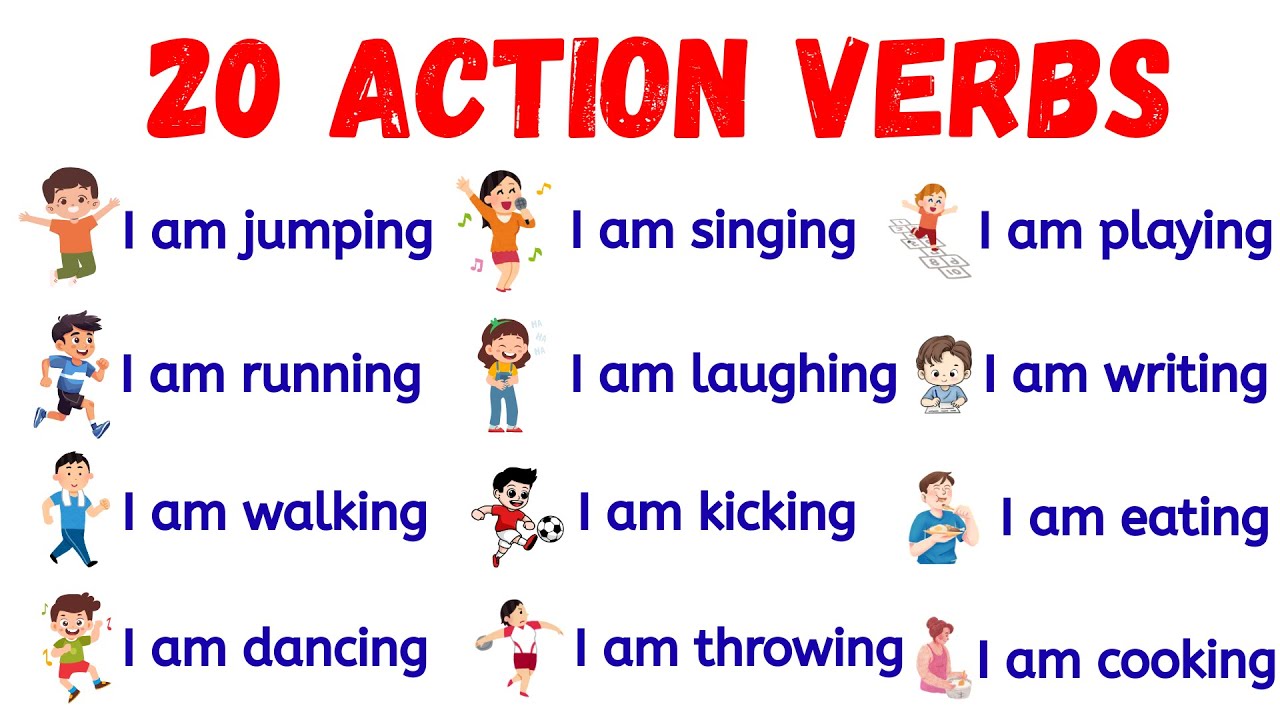 20 Action Verbs for Babies (Animated)