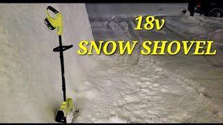 Ryobi 18v snow shovel review