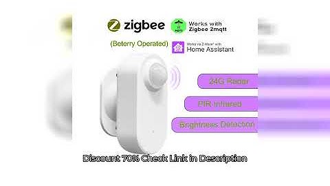 Smart Zigbee Human Presence Sensor 24G MmWave Radar +PIR,Luminance detection Use Battery Support Zig