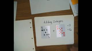 Add/Sub Integer Card Game