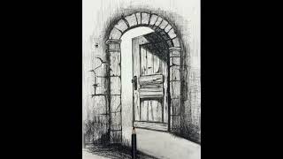 How to Draw & Shade an Old Stone Arch Doorway| Charcoal Drawing Tutorial for Beginners| Step by Step