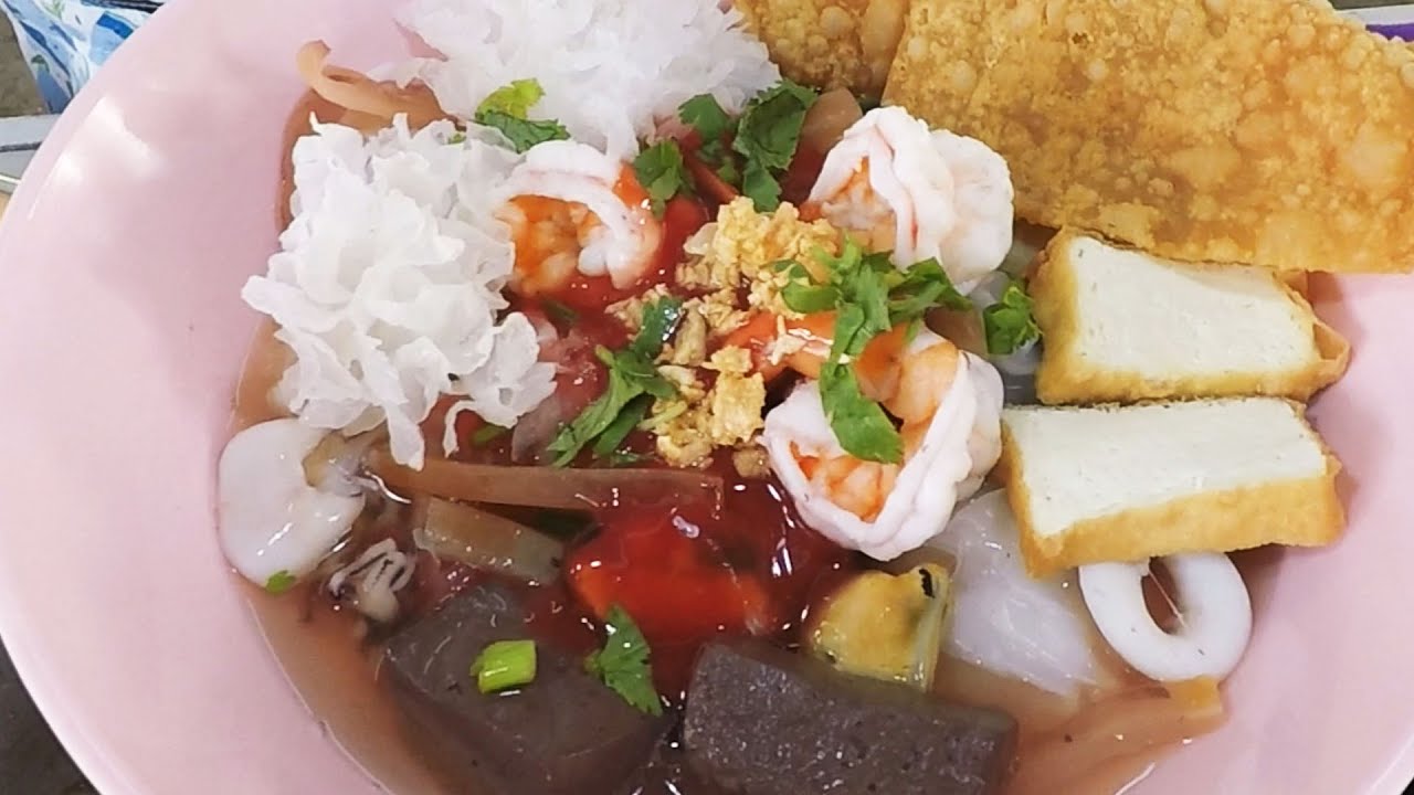 ก๋วยเตี๋ยวเย็นตาโฟต้มยำทะเล น้ำซุปกลมกล่อม ซอสเย็นตาโฟอร่อยมาก