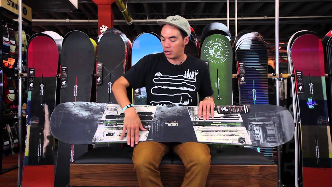 Burton 2015 Name Dropper Snowboard Review - Tactics.com - YouTube