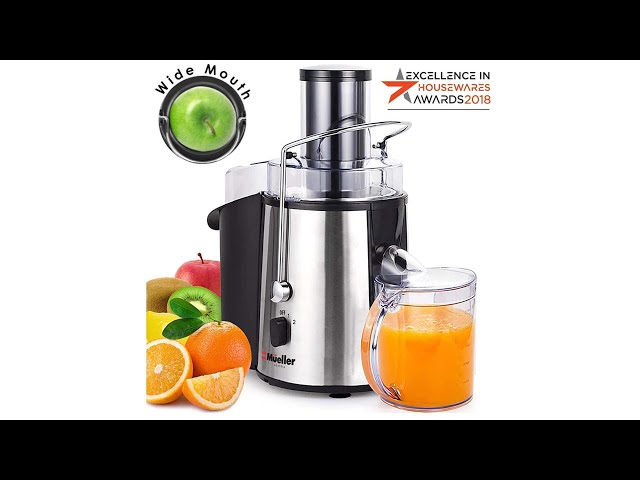 Mueller Austria Juicer Ultra 1100W Power, Easy Clean Extractor Press  Centrifugal Juicing Machine, Wide 3 Feed Chute for Whole Fruit Vegetable,  Anti-drip, High Quality, BPA-Free, Large, Silver (powers on) Auction