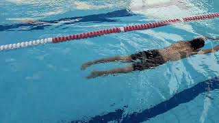 Jimmy does one arm breaststroke