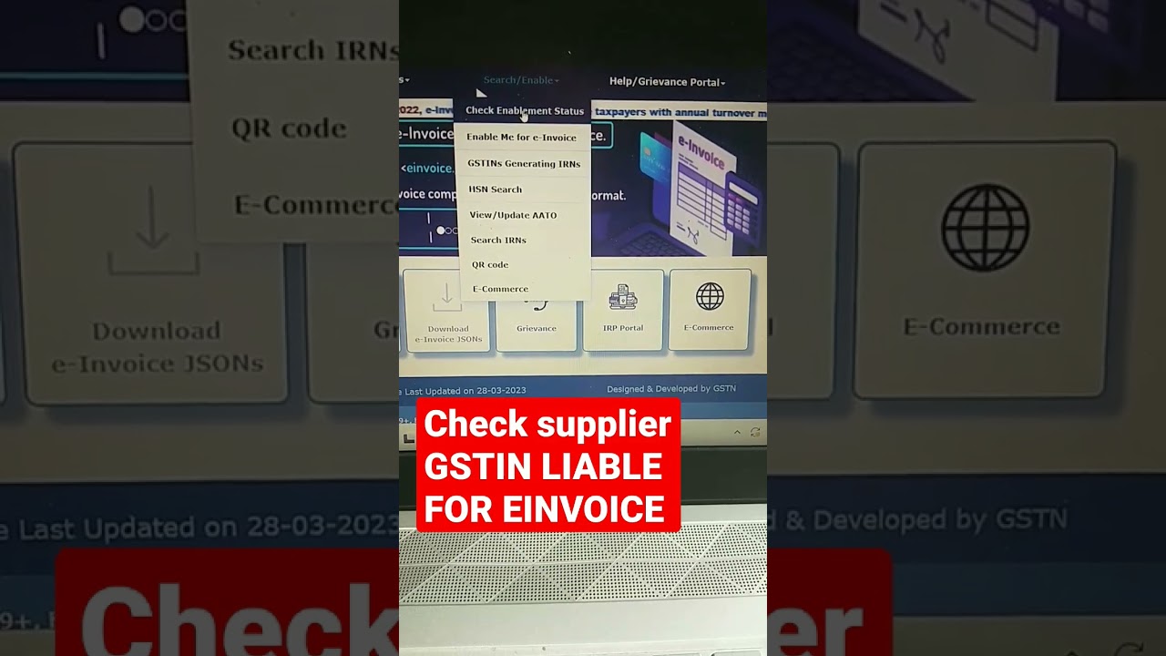 check supplier gstin liable for Einvoice 