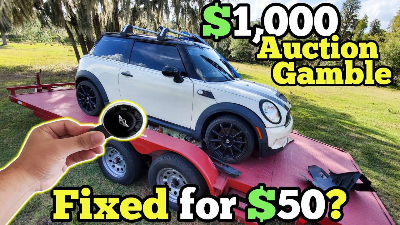 ⁣Someone TAMPERED with our $1,000 MINI Cooper at Auction! Can a $50 Hack Bring it Back to Life?