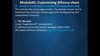 Alfresco developer: Create page 1