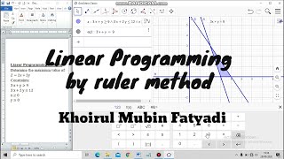 Linear Programming || Ruler Method || GeoGebra || By Khoirul Mubin Fatyadi