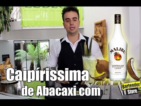 #Receita Caipiríssima de Abacaxi com Rum Malibu