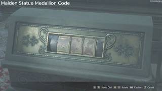 Resident Evil 2 Remake - Maiden Statue Medallion Code (Leon A)